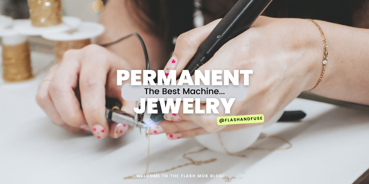 Which permanent Jewelry machine is the best for starting out? Learn about the different types of machines you can purchase that are recommended by Flash and Fuse Porfessinals.